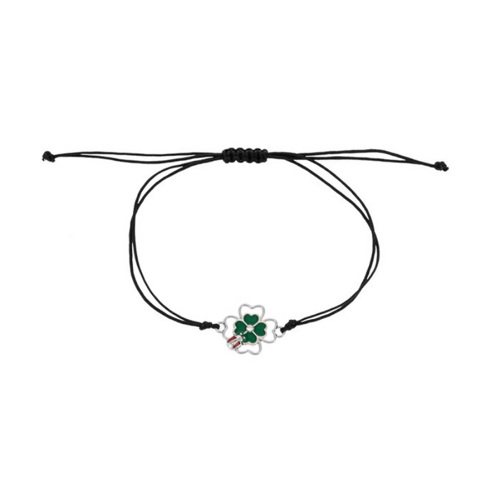 Shamrock Ladybug Adjustable Bracelet