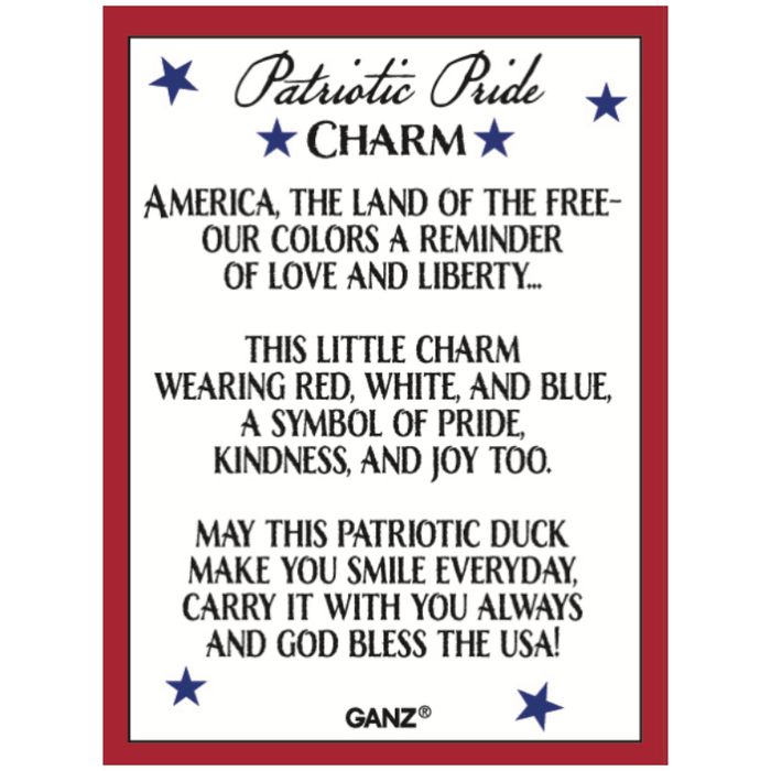 Patriotic Duck Pocket Charm
