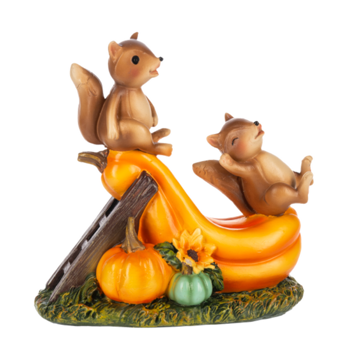 Gourd Slide w/ Two Foxes Table Decor