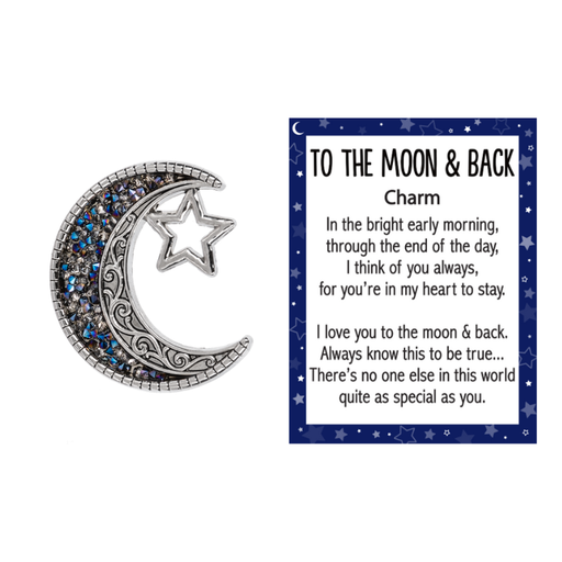 I Love You to the Moon and Back Pocket Charm