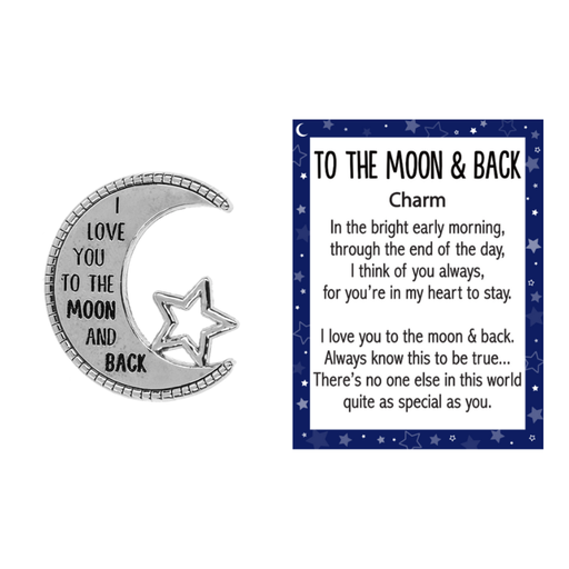 I Love You to the Moon and Back Pocket Charm