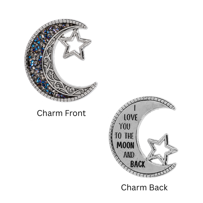 I Love You to the Moon and Back Pocket Charm