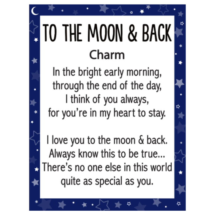 I Love You to the Moon and Back Pocket Charm