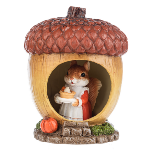 Acorn House Pie Squirrel Figurine