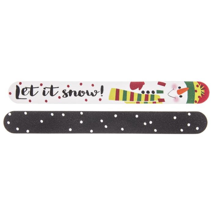 Let it Snow Snowman Emery Board Nail File