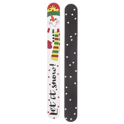 Let it Snow Snowman Emery Board Nail File