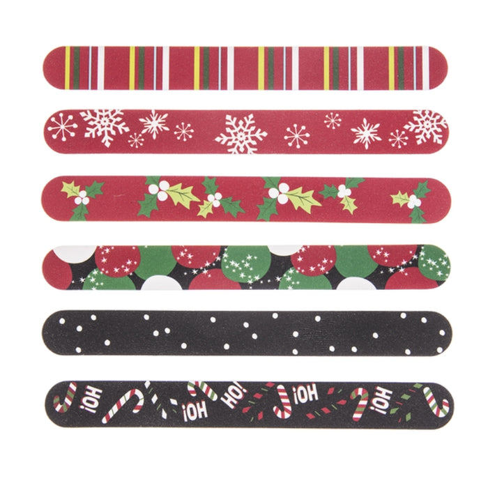 image showing assorted styles of Christmas themed nail files