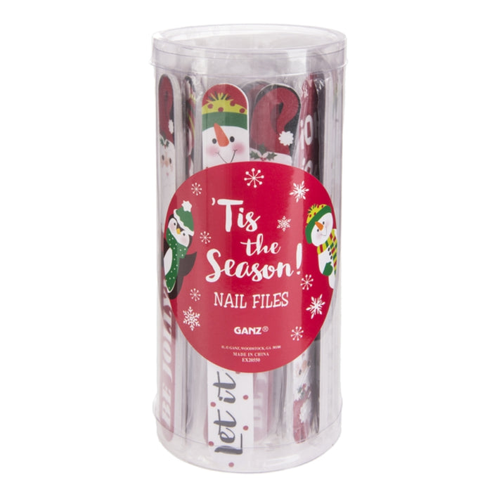 image showing assorted styles of Christmas themed nail files