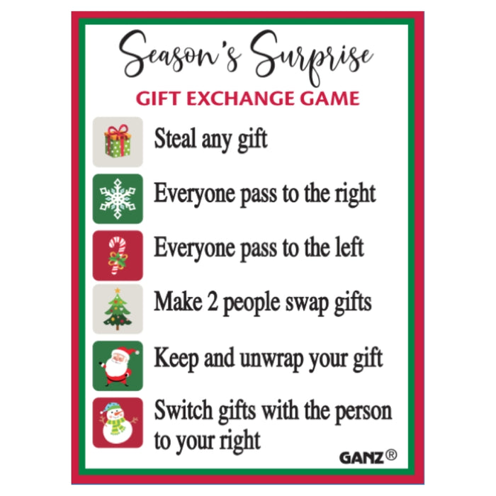 Season's Surprise Gift Exchange Game Pocket Charm