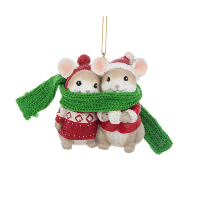Cozy Cuddles Mice Polyresin Ornament