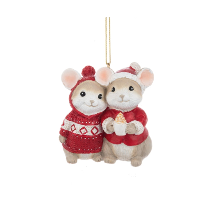 Cozy Cuddles Mice Polyresin Ornament