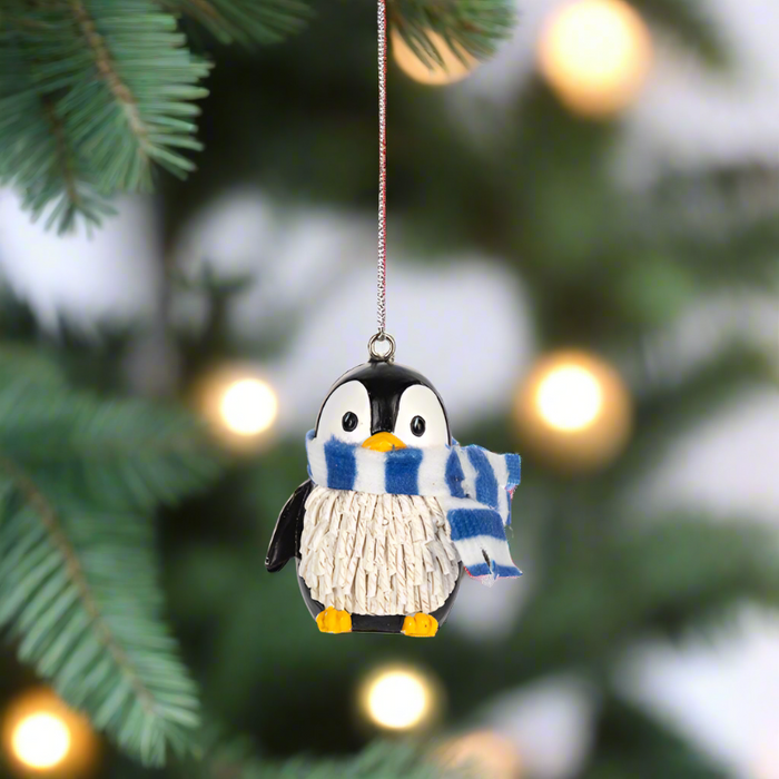 Small Penguin w/ Scarf Ornament