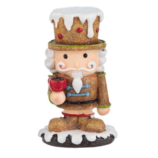 Gingerbread Nutcracker w/ Cocoa Polyresin Figurine