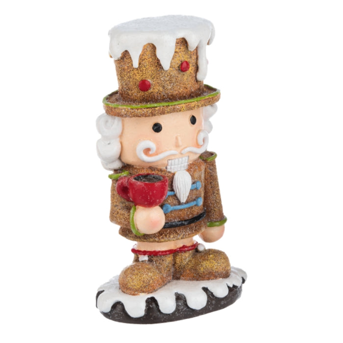 Gingerbread Nutcracker w/ Cocoa Polyresin Figurine