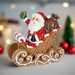 Waffle Cone Sleigh Santa Figurine