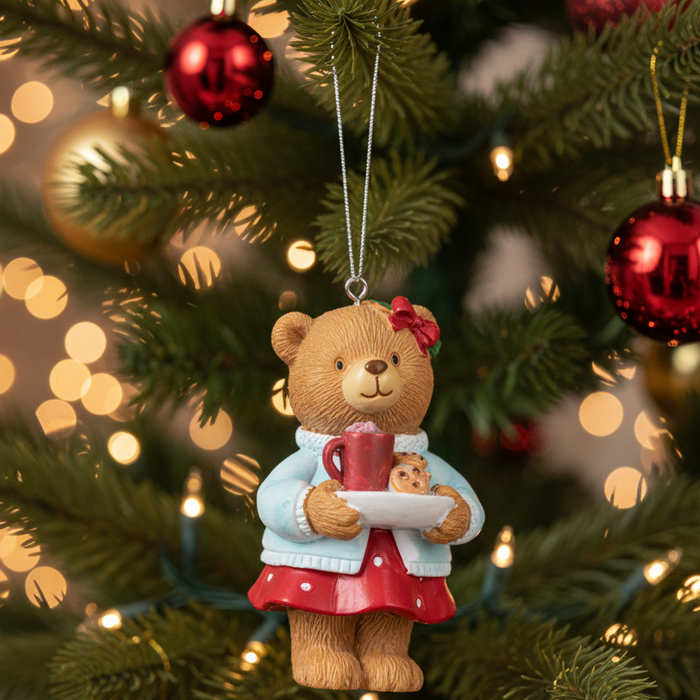 Christmas Bear w/ Cookie Tray Ornament