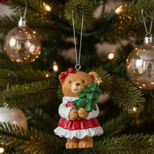 Christmas Bear w/ Tree Ornament