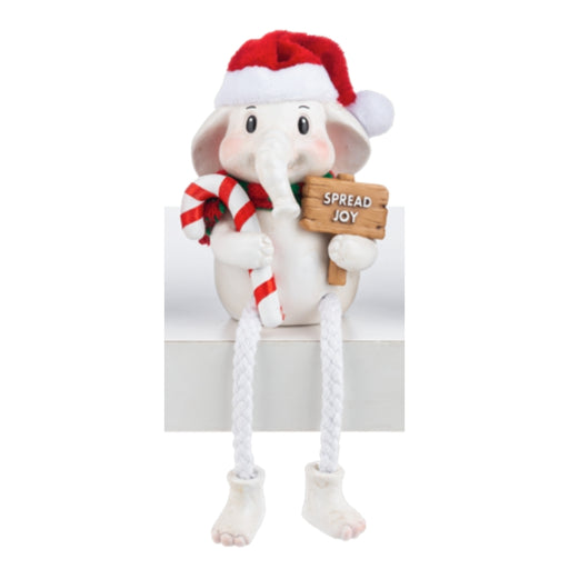 White Elephant Spread Joy Shelf Sitter
