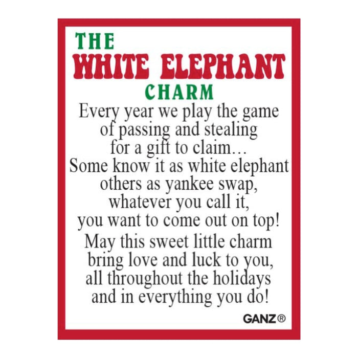 White Elephant Pocket Charm