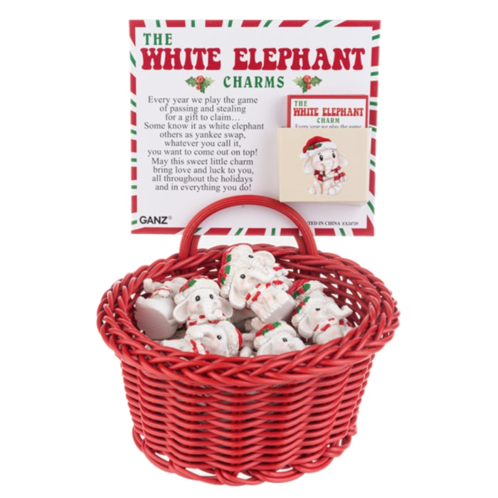 White Elephant Pocket Charm
