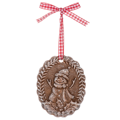 Gingerbread Cookie Ornament - Snowman