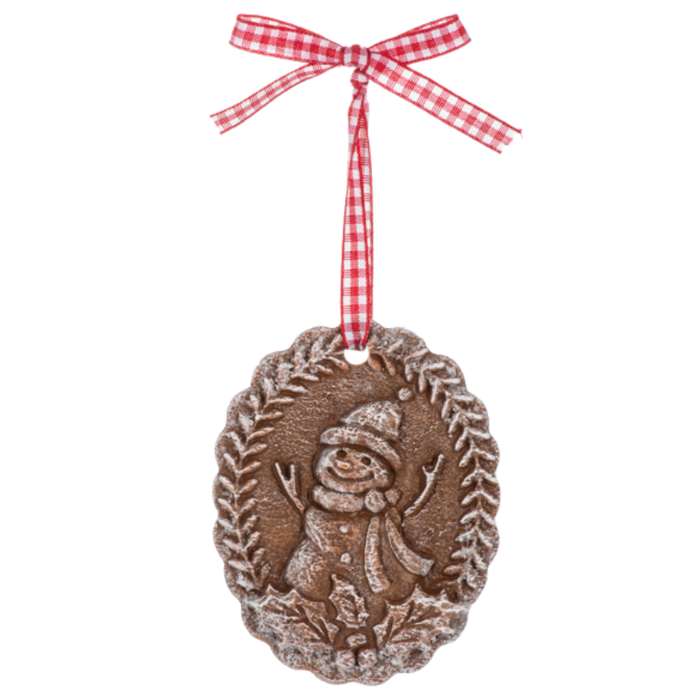 Gingerbread Cookie Ornament - Snowman