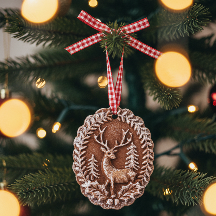 Gingerbread Cookie Ornament - Deer