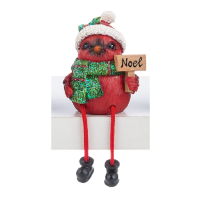 Santa Cardinal Noel Shelf Sitter