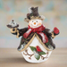 Woodland Snowman with Cardinals Figurine