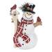 Glitter Snowman w/ Cardinal Figurine