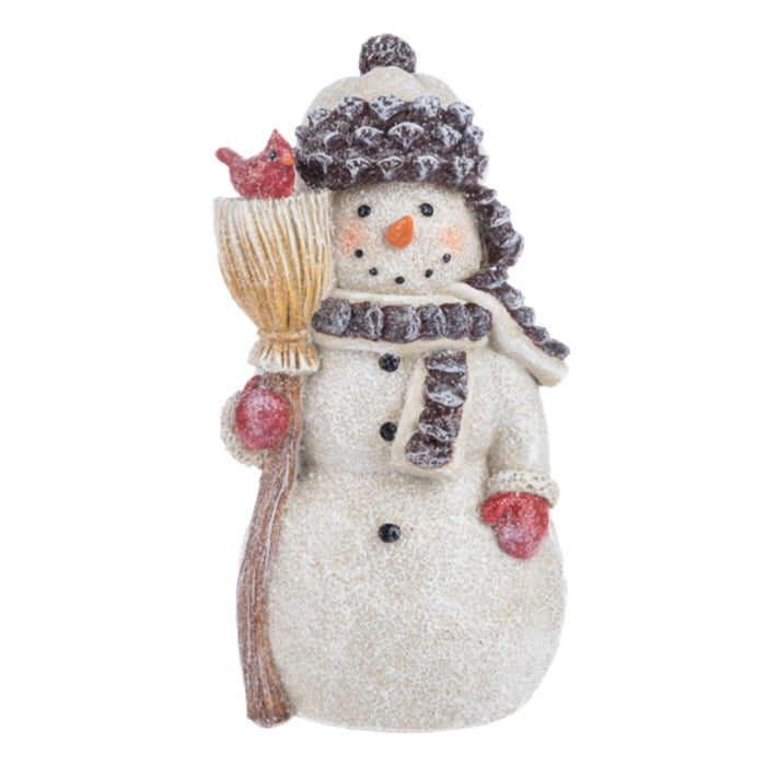 Oversized Snowman Trapper Hat Figurine
