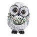 Snowy Owl Holly Wreath Figurine