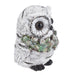 Snowy Owl Pinecone Wreath Figurine