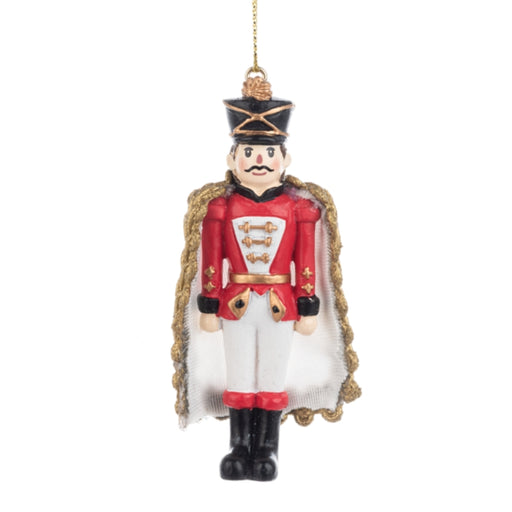The Nutcracker w/ White Cape Polyresin Ornament