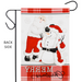 Santa Dressing Snowman Garden Flag