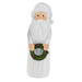 Woodcut Santa w/ Wreath Figurine