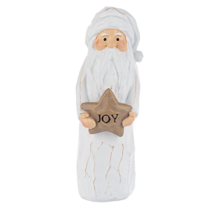 Woodcut Santa w/ Joy Star Figurine