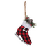 Large Buffalo Plaid Ice Skate Ornament