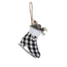 Large Checkered Plaid Ice Skate Ornament