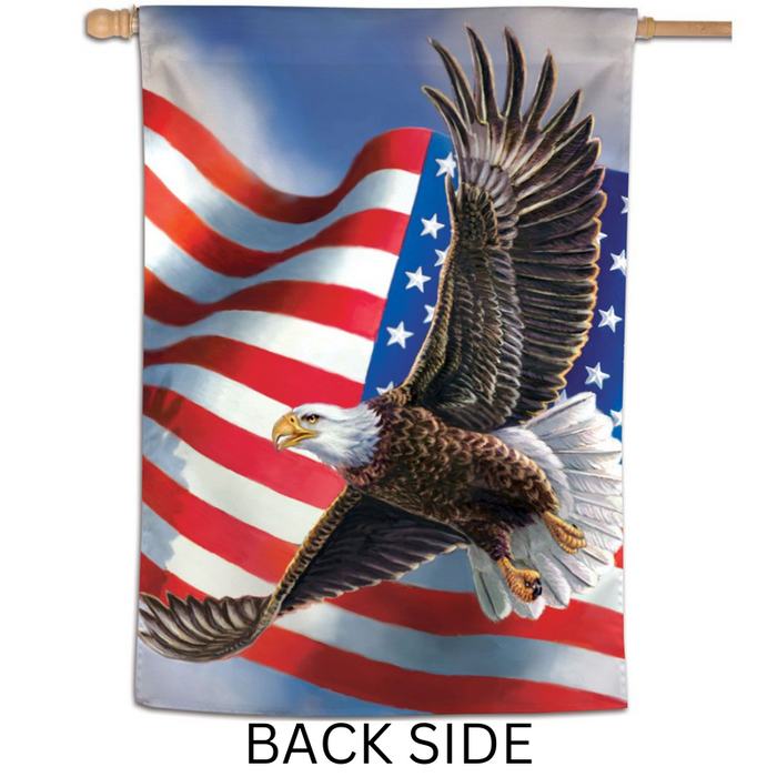 Patriotic Flying Eagle Banner Flag