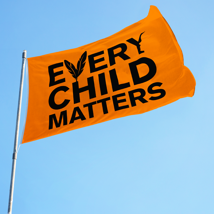 *Pre-Order* Every Child Matters Black Letters Polyester Flag - Made in USA