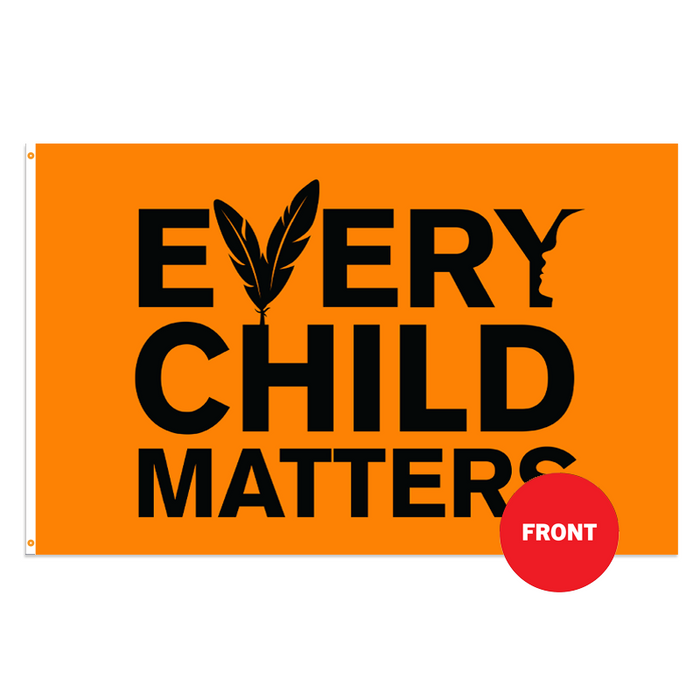 *Pre-Order* Every Child Matters Black Letters Polyester Flag - Made in USA