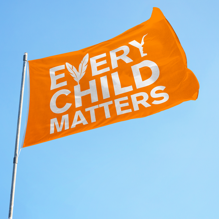 *Pre-Order* Every Child Matters White Letters Polyester Flag - Made in USA