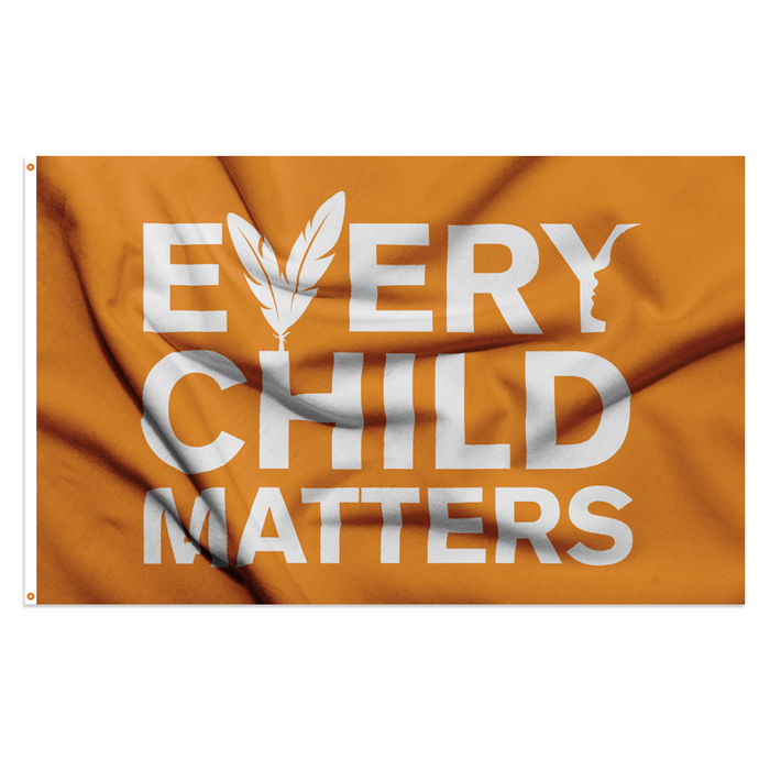 *Pre-Order* Every Child Matters White Letters Polyester Flag - Made in USA