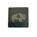 Shamrock Standing Buffalo Square Slate Coaster