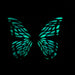 Iridescent Morpho Glow in the Dark Paper Butterfly Magnet