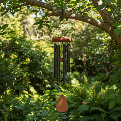 18" Festival Black Wind Chime (6 Tubes)