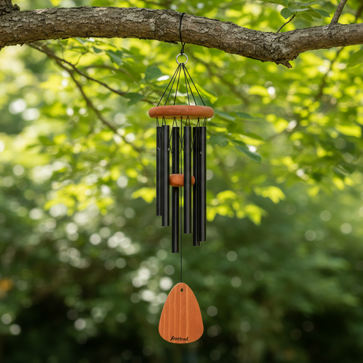 24" Festival Black Wind Chime (6 Tubes)