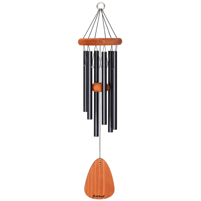 24" Festival Black Wind Chime (6 Tubes)