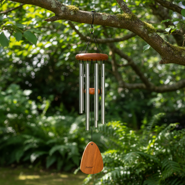 24" Festival Silver Wind Chime (8 Tubes)